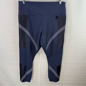 Athleta x Allyson Felix Reflective Run Capri Leggings Women’s 2X Blue High Rise